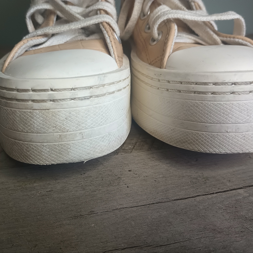 Converse All Star Womens Platform High Top Sneakers 6.5 Croc Chunky Punk Y2K - Picture 10 of 16